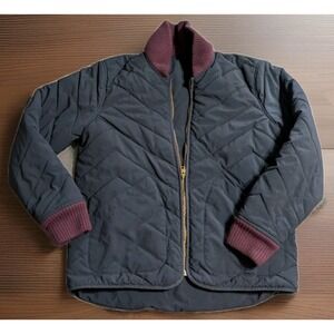 Bonobos Quilted Jacket Mens Medium Slim Fit Navy Bomber Insulated Zip Coat